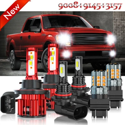 Faro LED + lámpara giratoria + bombillas antiniebla Fit 2006-2008 Dodge Ram 1500 2500 3500 Foto 1 de 4