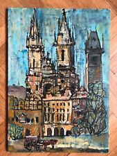 SERGEJ ISHCHUK, The Church of our Lady before Týn in Prague/ Oil on canvass 1999