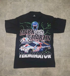 VTG Nascar Mark Martin T-Shirt M Terminator Double Sided 90s SINGLE STITCH - Picture 1 of 7