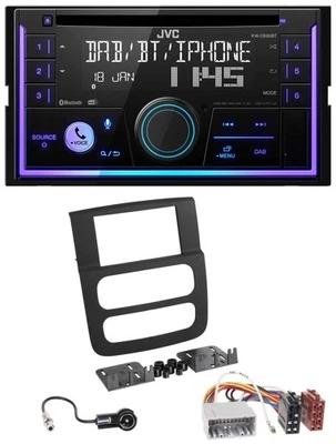 JVC MP3 USB 2DIN DAB Bluetooth CD Autoradio für Dodge RAM (2002-2006) - Bild 1 von 4