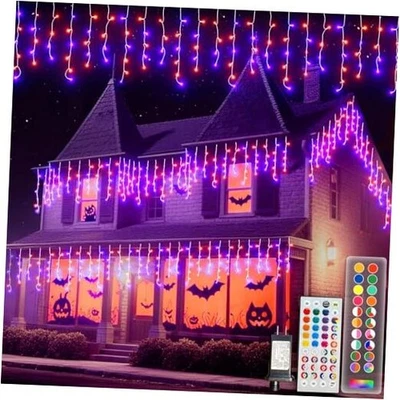  58.2FT Color Changing Icicle Lights for Outside 360 LED RGB (Red, Green, Blue) - Image 1 of 4