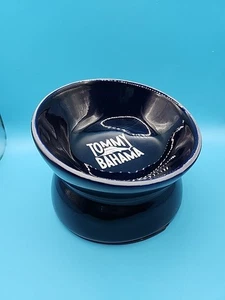 Tommy Bahama kleine erhöhte kleine Stonewear Haustier Schüssel Schale kobaltblau - Bild 1 von 4