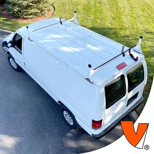 H1 2-Bar Aluminum Rack System Ford Econoline 1992-2014 All Trims White - Picture 1 of 12