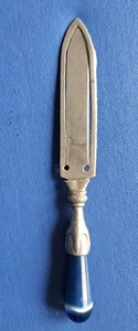 altes Lesezeichen, Bookmark mit Topas, länge ca. 10 cm VINTAGE - Bild 1 von 1