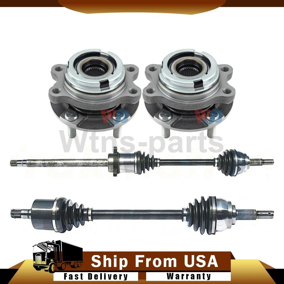 4X KIT DE COJINETE DE RUEDA JUNTAS DE EJE CV DELANTERO PARA BUJE MANUAL NISSAN QUEST 2004-06 Foto 1 de 4