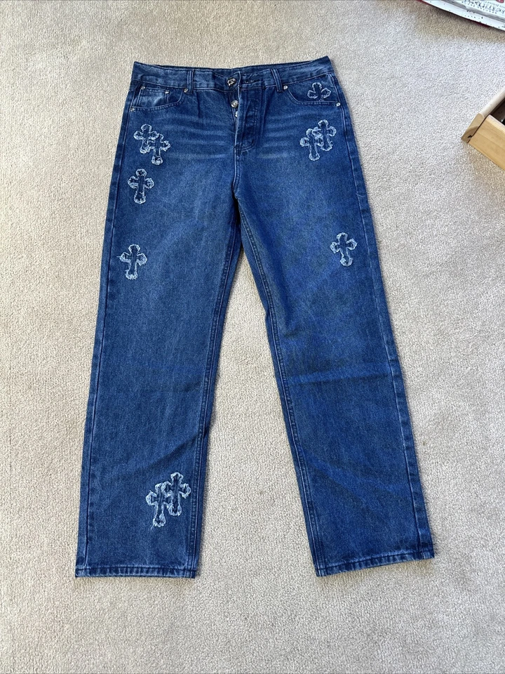 Jeans Vintage Cromo Corazones Azul Levis Bordados Talla 34 Talla 313 G2U Foto 1 de 4