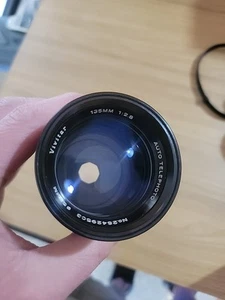 Téléobjectif automatique Vivitar 135 mm 1:2,8 ø55 mm avec étui cuir Vivitar 55 mm. - Photo 1/8
