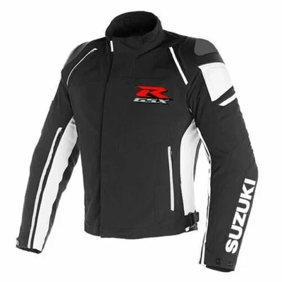 Chaqueta de carreras de motocicletas Suzuki cuero de vaca motociclista chaqueta Foto 1 de 4