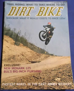 DIRT BIKE MAGAZINE-NOV 1972-BULTACO PURSANG-MONARK125-JIMMY WEINERT-VINTAGE - Picture 1 of 2