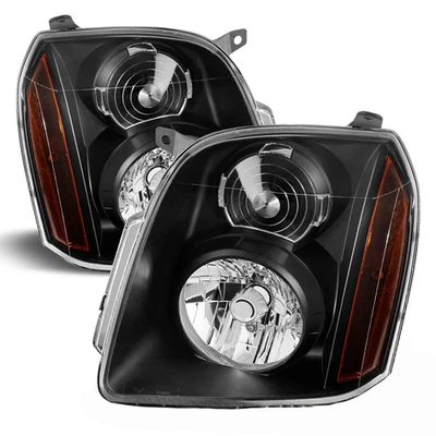 Fit For GMC Yukon 07-14 Pair Left and Right Black Headlight - Imagem 1 de 4