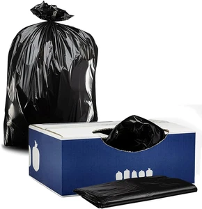 Bolsas base 32 en 33 gal negras 1 Mil 33x39 pulg pack 100 resistentes fuertes - Imagen 1 de 12