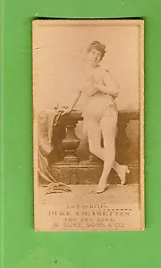#D284. #2. 1880s DUKE'S USA CIGARETTES CARD #202 MISS REYES - Bild 1 von 2