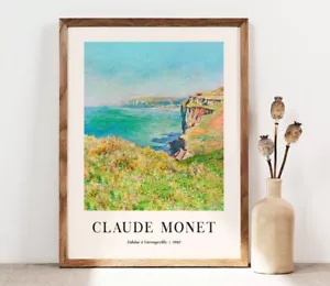 Claude Monet, Cliff Coastal Wall Art Poster Premium Quality Choose your Size - Picture 1 of 3