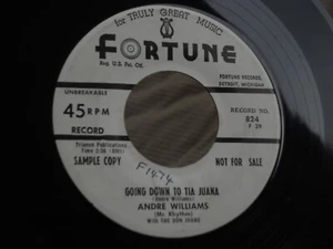 Z26 FORTUNE 824 R&B SOUL ROCKER ANDRE WILLIAMS DON JUANS PULLING TIME TIA JUANA - Picture 1 of 7
