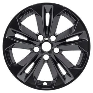 GLOSS BLACK WHEEL SKIN SET 17 in FOR 2014-2018 NISSAN ROGUE - Picture 1 of 8