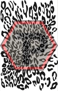 Leopardendruck Vinyl Schablone, 7x11", Cerakote - Duracoat - Gunkote Anwendung! - Bild 1 von 2
