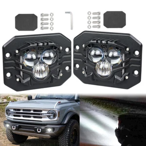 White LED Pod Lights 30W 3500LM W/EVA Pad For ATV/UTV/SUV Car Pickup Light 2PCS - Picture 1 of 8