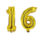 Nummer sechzehn goldener Ballon, 32" Folie Mylar, süß 16 Party Dekoration Ballon