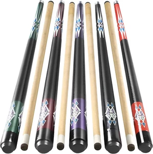 Set de 5 tacos de billar 58", arce canadiense, 18-21oz, para adultos - Picture 1 of 12
