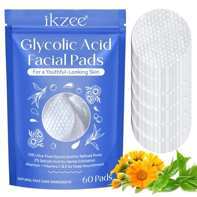 Glycolic Acid Pads,Glycolic Acid Resurfacing Pads for Face and Body,Exfoliating - Image 1 of 4