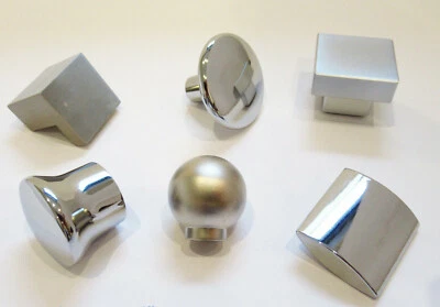 Möbel Griffe Knöpfe Knopf Knäufe Knauf Schublade Schrank Weiß Silber Schwarz 149 - Bild 1 von 4