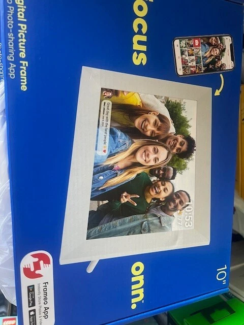 NEW Onn. 100147212 10" Wi-Fi Digital Picture Frame, White - Image 1 of 1