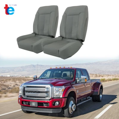 Par de fundas de asiento delanteras para Ford F250 2011-2015 2016 F350 F450 F550 Lariat gris Foto 1 de 4