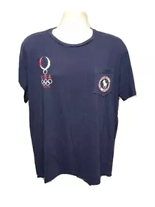 2008 Beijing Olympics USA Polo Ralph Lauren Adult Large Blue TShirt - Picture 1 of 12