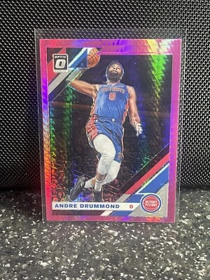2019-20 Panini Donruss Optic Andre Drummond #143 Pink Hyper Prizm Free Shipping - Image 1 of 2