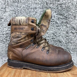 Wolverine Camo Waterproof Hunting Work Boots Mens 8.5 Wide Thinsulate Insulation - Picture 1 of 10