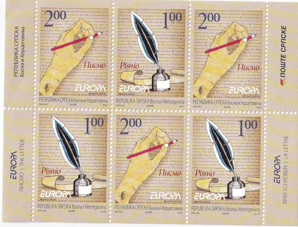 Bosnia Hercegovina - 2008 - Europa Cept -La carta escrita - Hoja - MNH - - Imagen 1 de 1