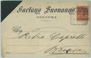 97854 - REGNO - STORIA POSTALE - CARTOLINA tondo-quadro SOLOFRA Avellino 1900 - Picture 1 of 1