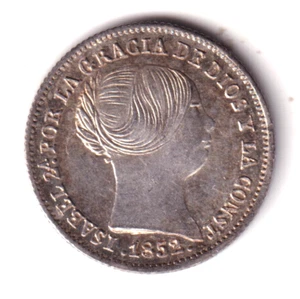 ESPAÑA 1 real plata 1852 Sevilla - Reina Isabel II sin circular - Picture 1 of 2