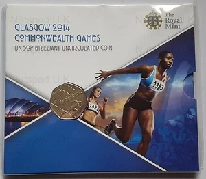 2014 Fifty Pence Glasgow 2014 Commonwealth Games UK 50p Coin BU - Picture 1 of 3
