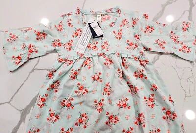 NWT $39.95 Gap Girl's Sleep Dress Gown Shirt pink flowers - size 6 small - Image 1 of 4