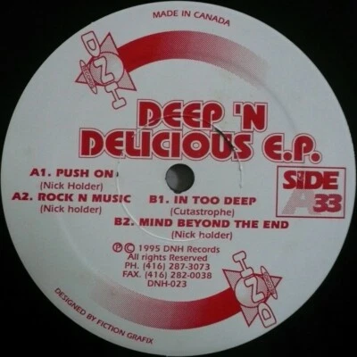 12" EP NICK HOLDER Deep n Delicious DNH 23 CANADA 1995 DEEP HOUSE Cutastrophe - Photo 1/2