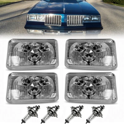 New For 1980-1986 Oldsmobile Cutlass Calais/Salon/Supreme Headlights Lamps 4PCS - Image 1 of 4