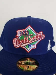 Los Angeles Dodgers Mütze Cap 1988 World Series Patch Blau Größe 8 New Era - Bild 1 von 7