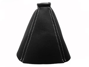 Weiß Faden Echtleder Schaltmanschette Schaltsack Für FORD S-MAX 2006-2014 - Picture 1 of 1