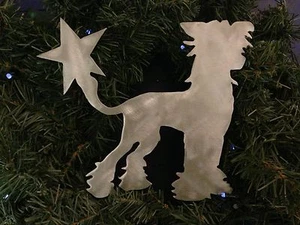Cresta china, tapa de árbol para perro, decoración de corona, hecha a mano, vacaciones, Navidad - Imagen 1 de 1