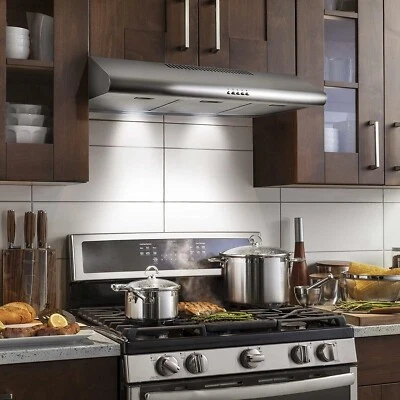 36" Kitchen Exhaust Hood Stove Fan Ducted Under Cabinet Stainless Steel 3 Speed - Image 1 of 4