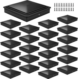 24 Pack Fence Post Caps Black Durable Protect Wooden Fence Poles 4X4 [New] - Picture 1 of 7
