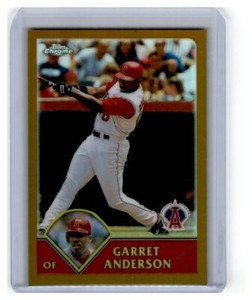 Garrett Anderson Gold #223/449 2003 Topps Chrome Baseball Card 403