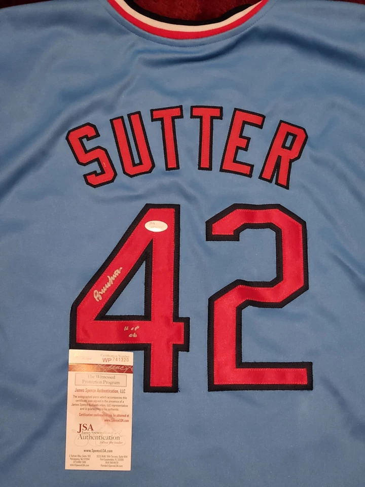 Bruce Sutter Autograph Jersey Beckett Certified ST Louis Cardinals  - Image 1 of 1
