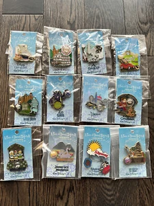 WDW Piece of Disney History II 2006 Complete LE 2500 12-Pin Set on Cards VHTF - Foto 1 di 16