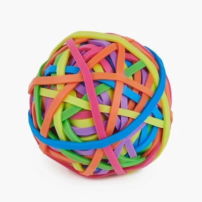 WIHEDÜ Gummiball Gummibänder neonfarbig 3 mm, 75 g