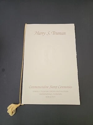 Harry S. Truman 1973 First Day of Issue Ceremony Program With 8 Cent Stamp - Image 1 of 4