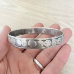 Old Vintage Unisex Silver Plated Bracelet Beautiful Unique Old Jewelry 33 grams 