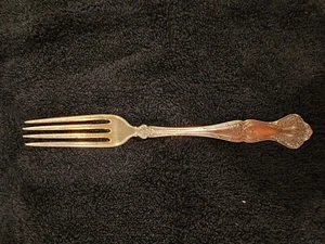 1847 Antique Wm Rogers Vintage Dinner Fork XS Triple Silver Plate Grape Vine - Picture 1 of 6