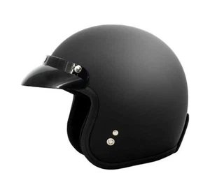 Black 3/4 Open Face Motorcycle Scooter DOT Adult Helmet Sun Visor Size XL - Picture 1 of 1